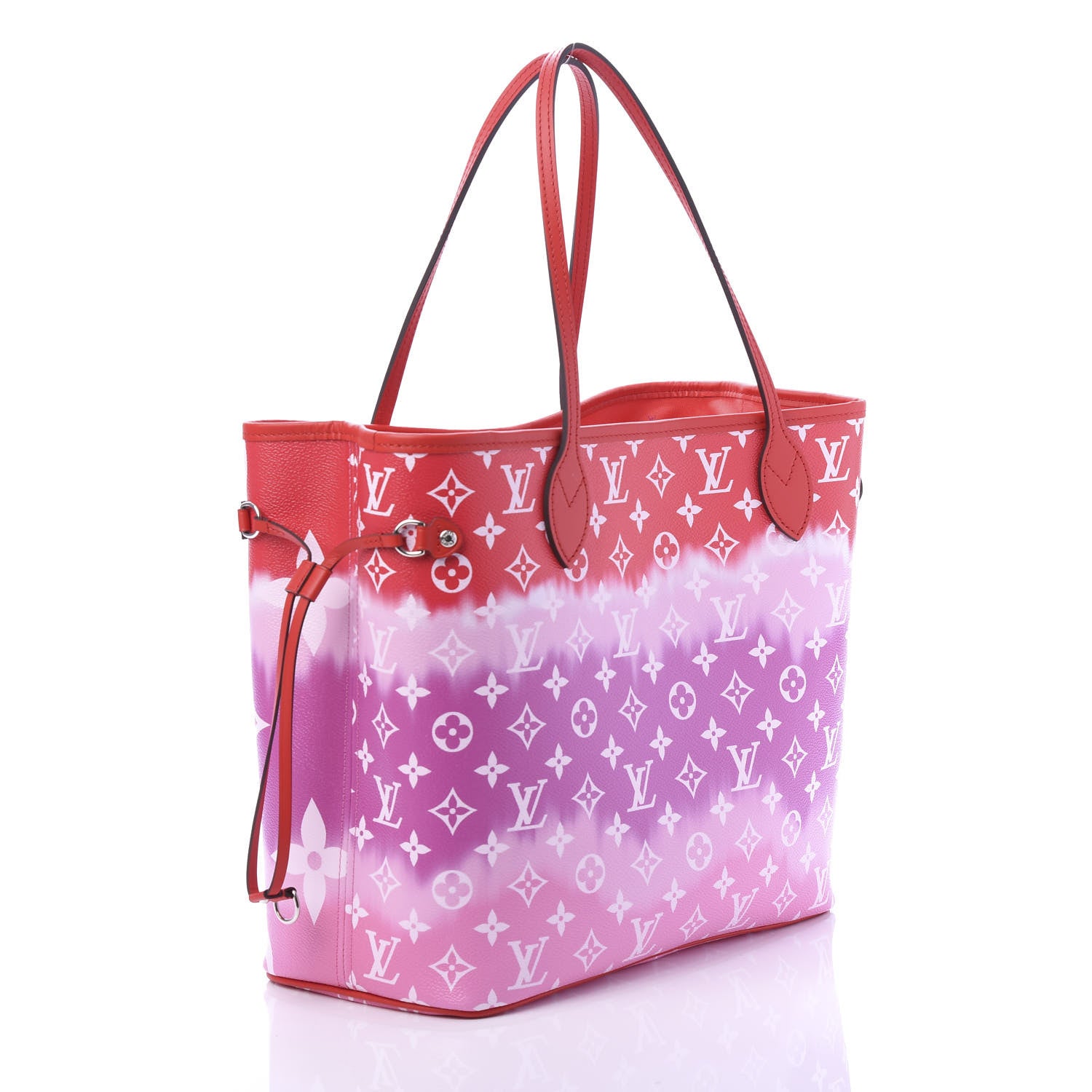 Louis Vuitton Monogram Escale Neverfull MM Rouge 3 of 11