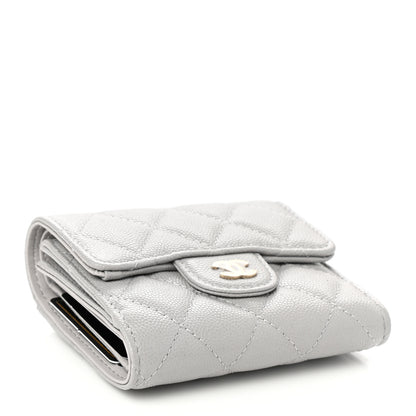 Chanel Caviar Quilted Small Flap Wallet Grey 3 of 8