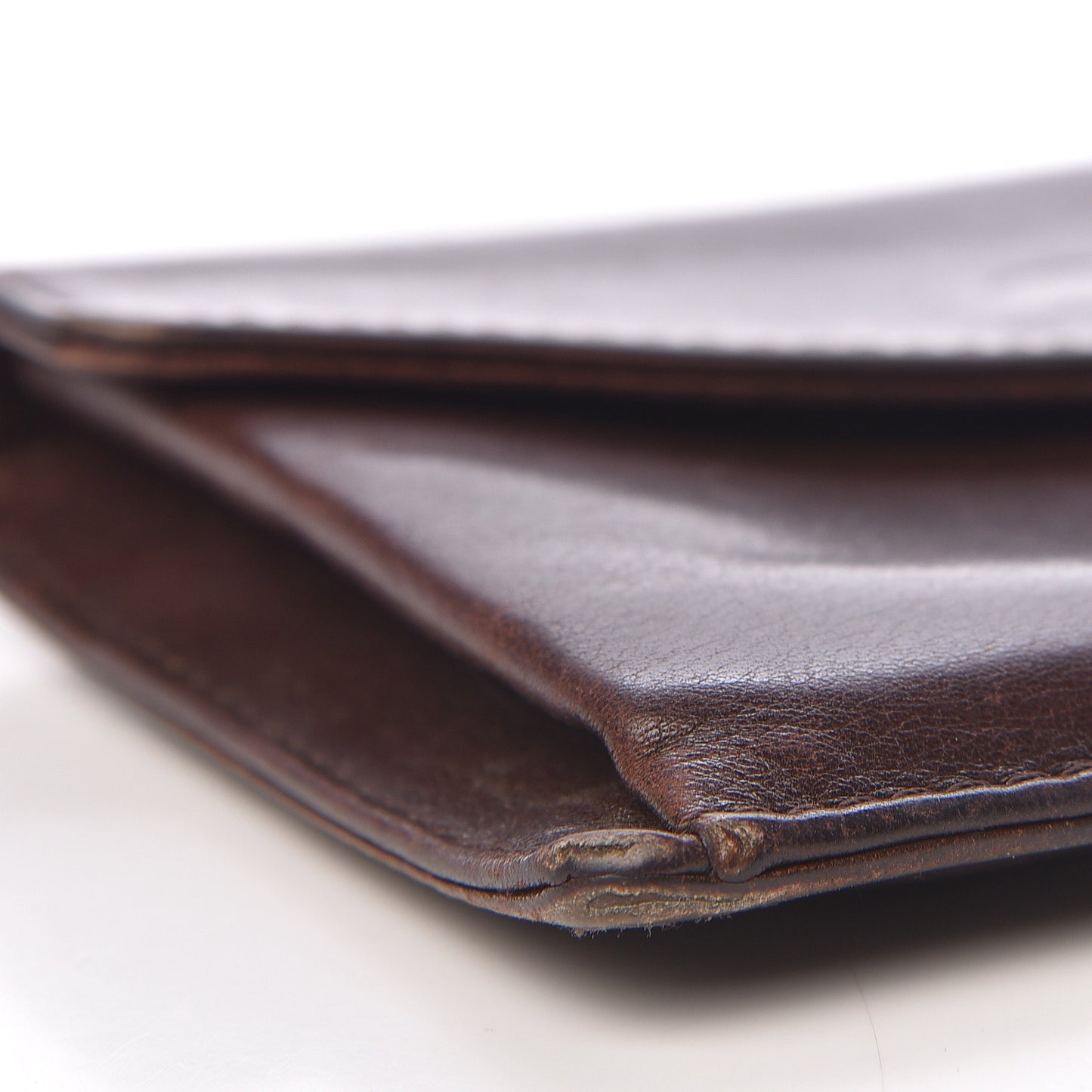 Calfskin Envelope Wallet Brown