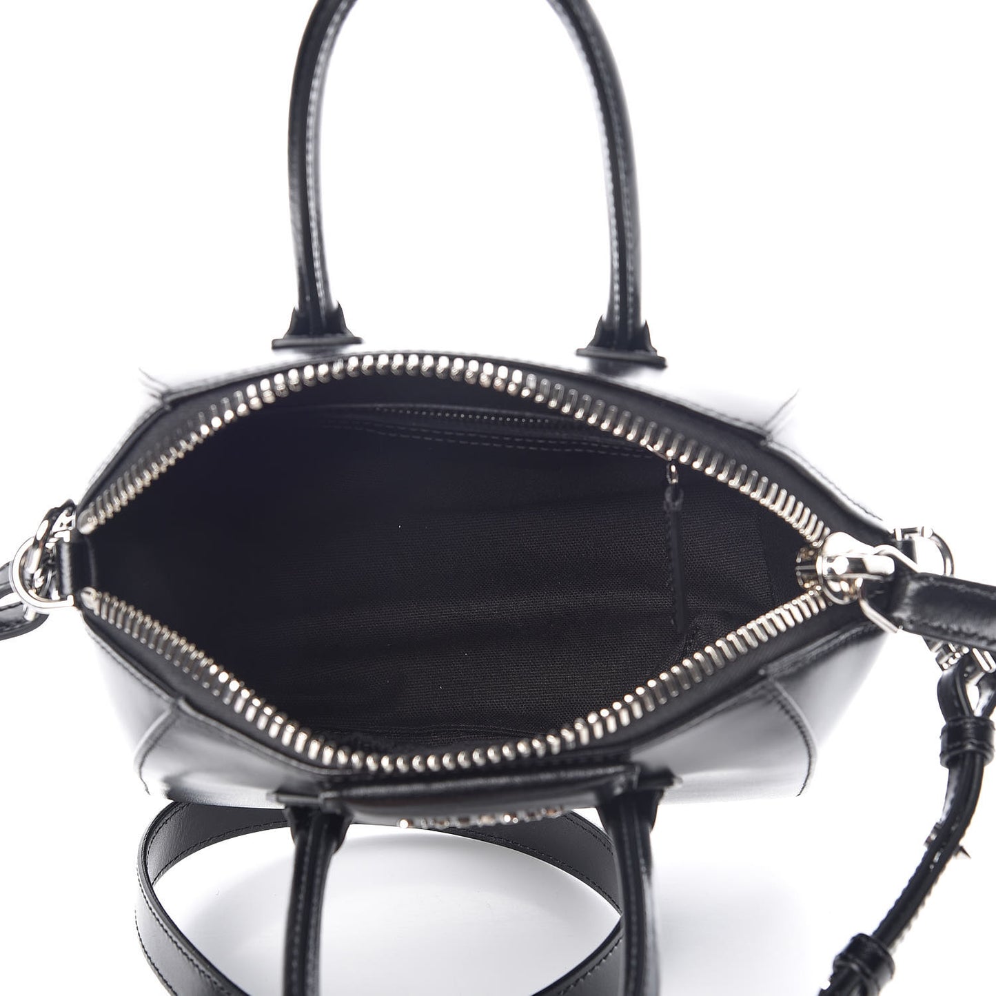 Shiny Lord Calfskin Mini Antigona Black