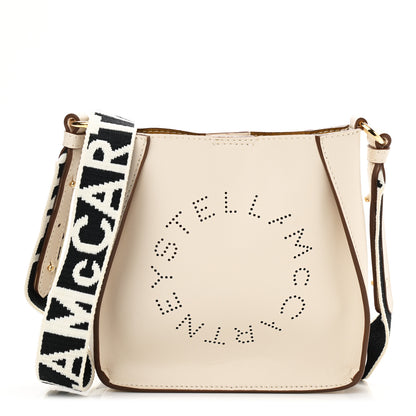 Stella McCartney Eco Alter Nappa Perforated Logo Tiny Crossbody White 1 of 9