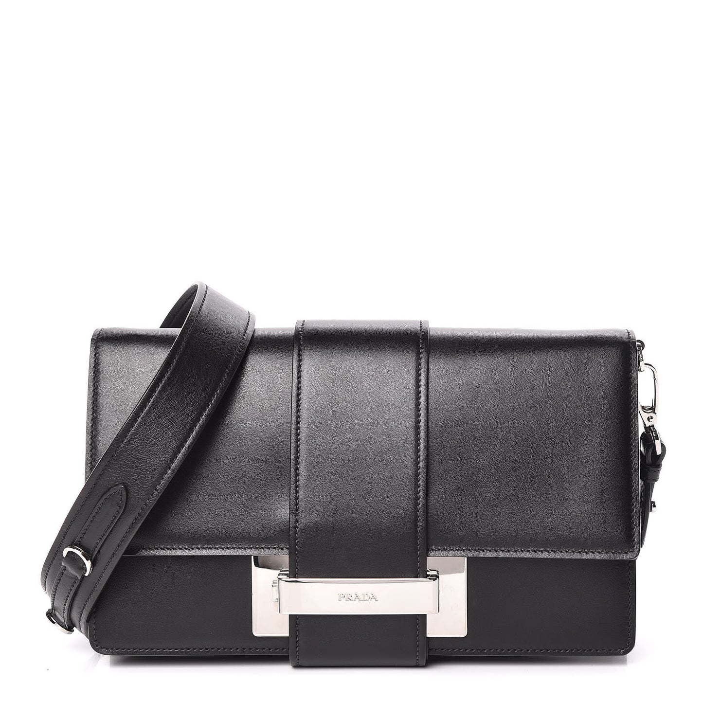 City Calfskin Ribbon Bag Black