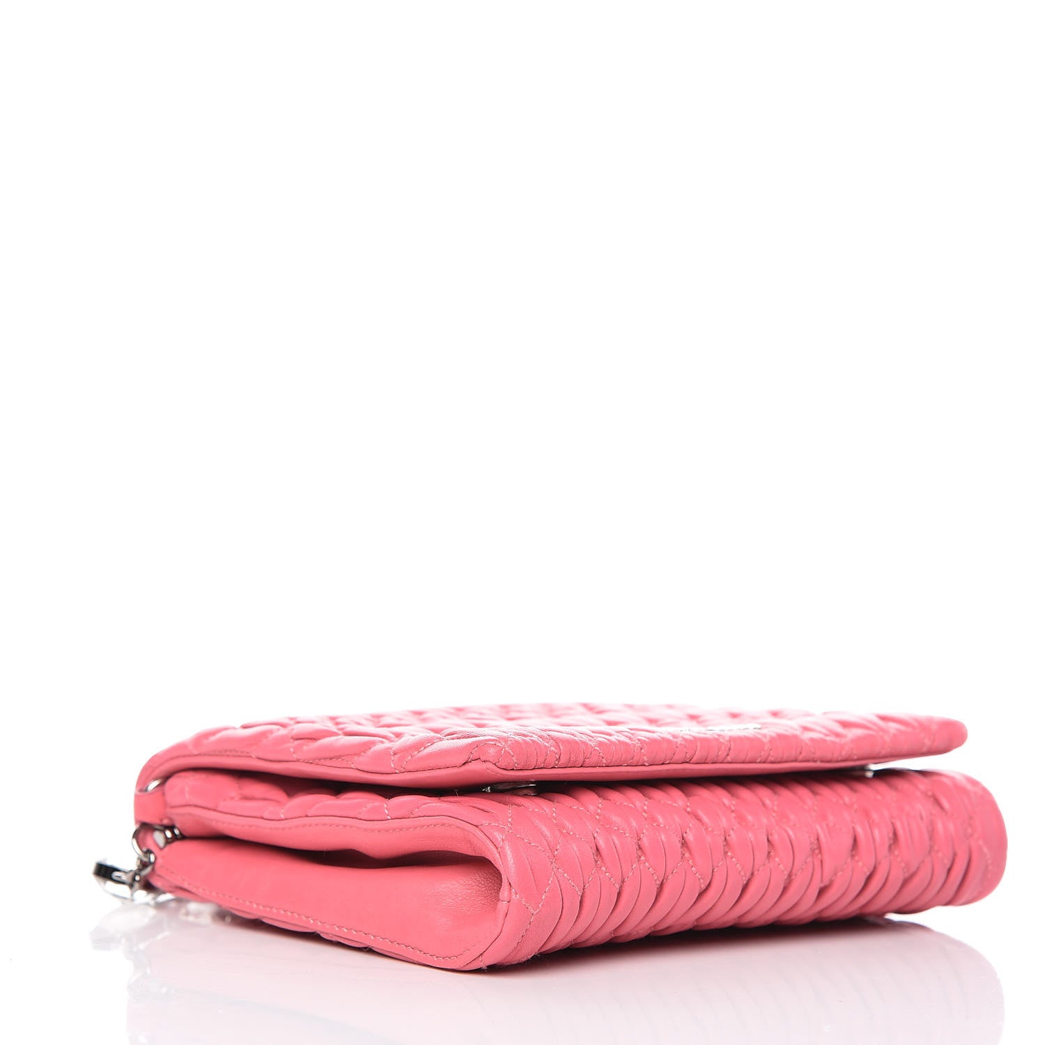 Miu Miu Nappa Matelasse Crystal Chain Crossbody Geranio 4 of 8