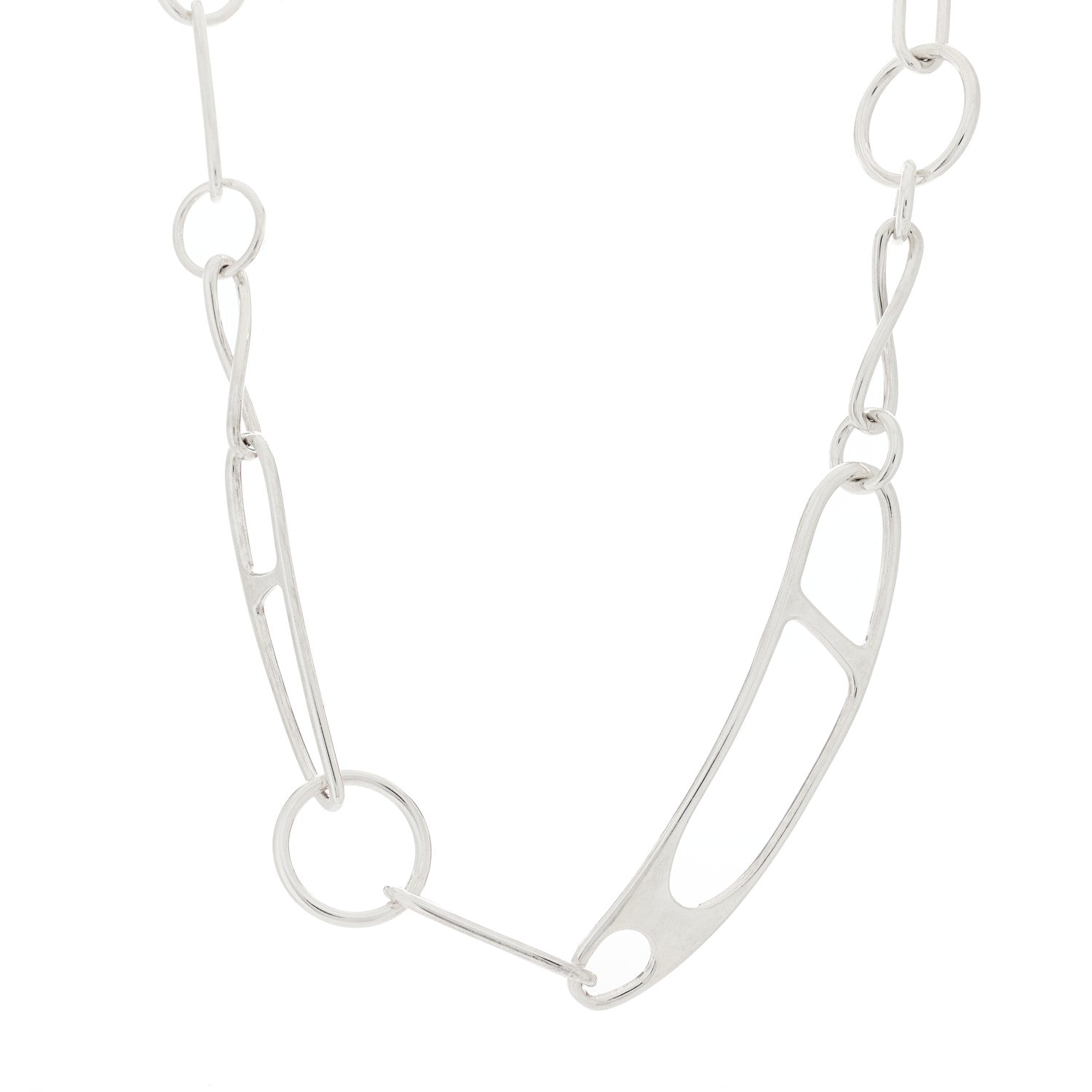 Hermes Sterling Silver Chaine d'Ancre Punk Necklace ST 1 of 4