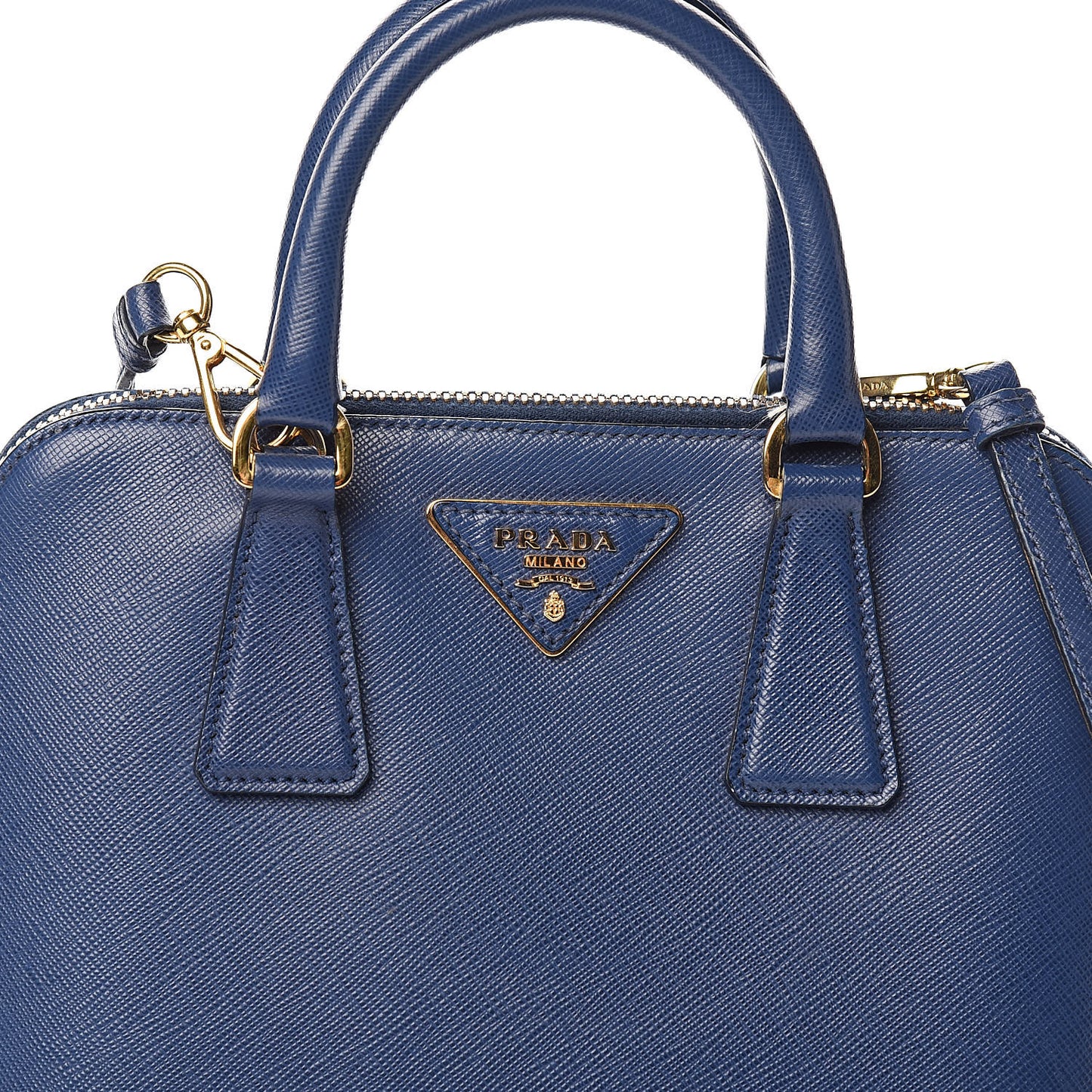 Saffiano Lux Small Promenade Tote Azzurro