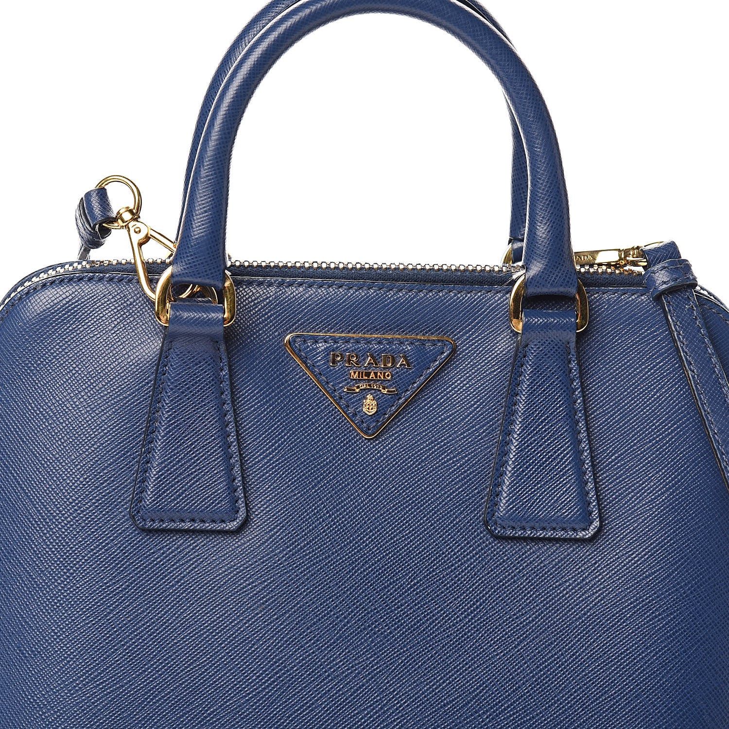 Prada Saffiano Lux Small Promenade Tote Azzurro 13 of 13