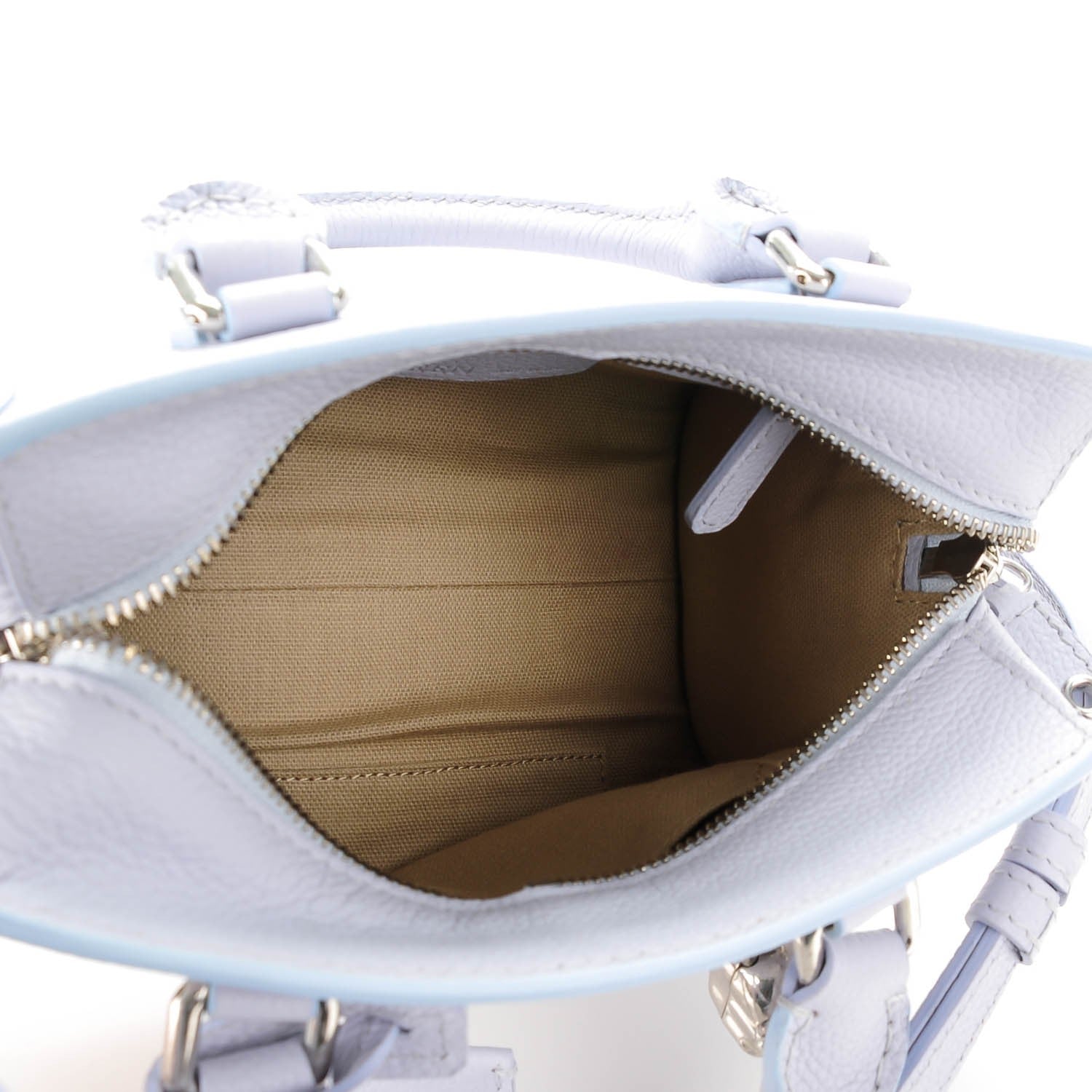 Alexander McQueen Pebbled Calfskin Mini Padlock Tote Lavender 5 of 7