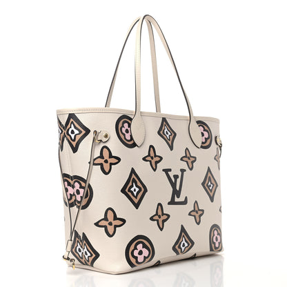 Louis Vuitton Monogram Giant Wild At Heart Neverfull MM Creme 3 of 8