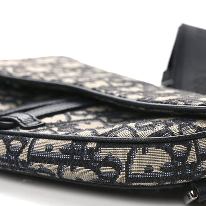 Christian Dior Oblique Mens Mini Saddle Bag Blue 8 of 9