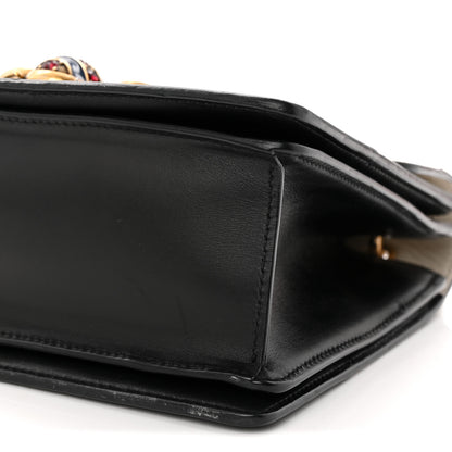 Gucci Calfskin Sylvie Web Small Queen Margaret Top Handle Bag Black White 10 of 10