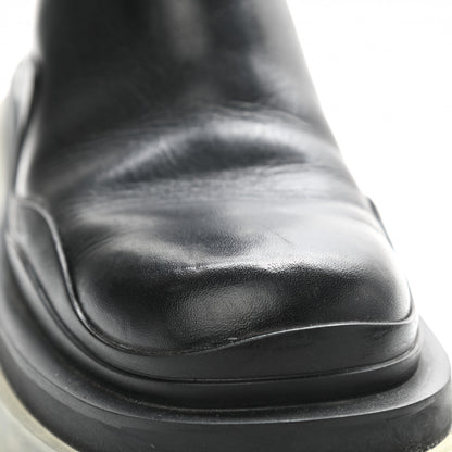 Bottega Veneta Calfskin The Tire Cropped Chelsea Short Boots 37.5 Black Transparent 10 of 10