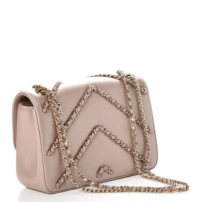 Chanel Metallic Lambskin Small CC Chained Flap Light Gold 4 of 8
