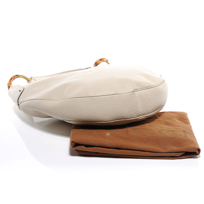 Gucci Leather Bamboo Ring Hobo Ivory 7 of 10