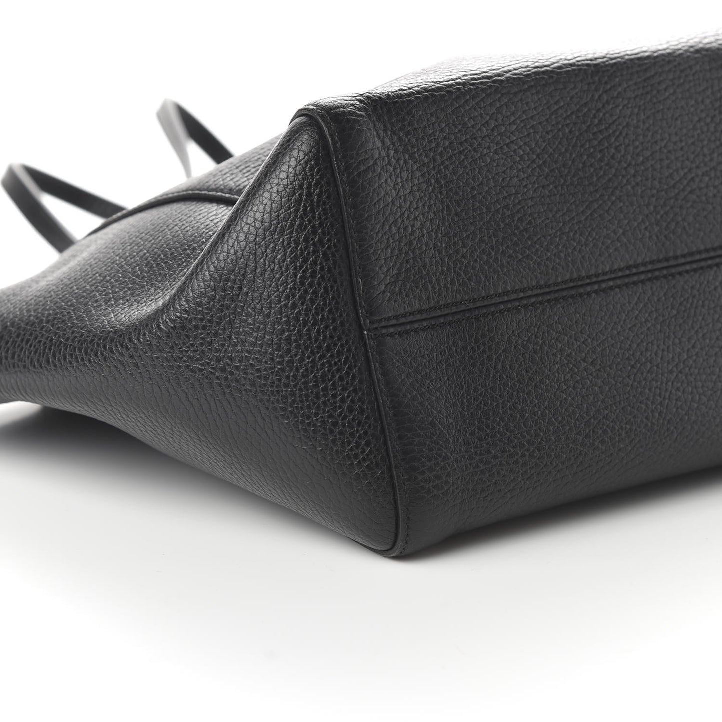 Pebbled Calfskin Small Swing Tote Black