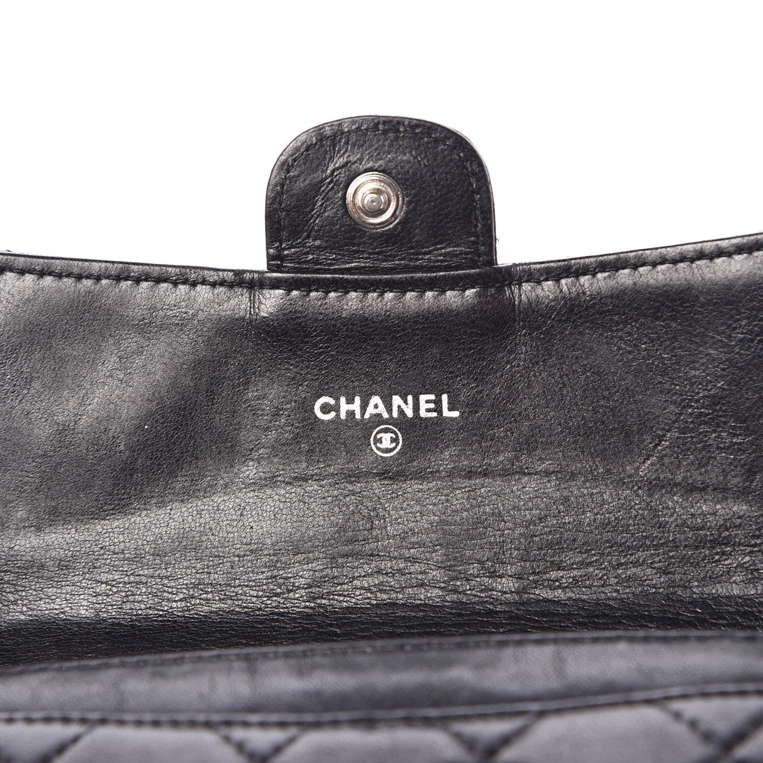 Chanel Lambskin Quilted Small Flap Wallet Black 6 of 11