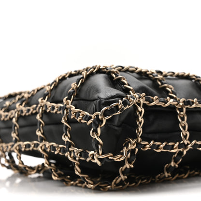 Chanel Lambskin Large Shopping Chain Tote Black 10 of 10