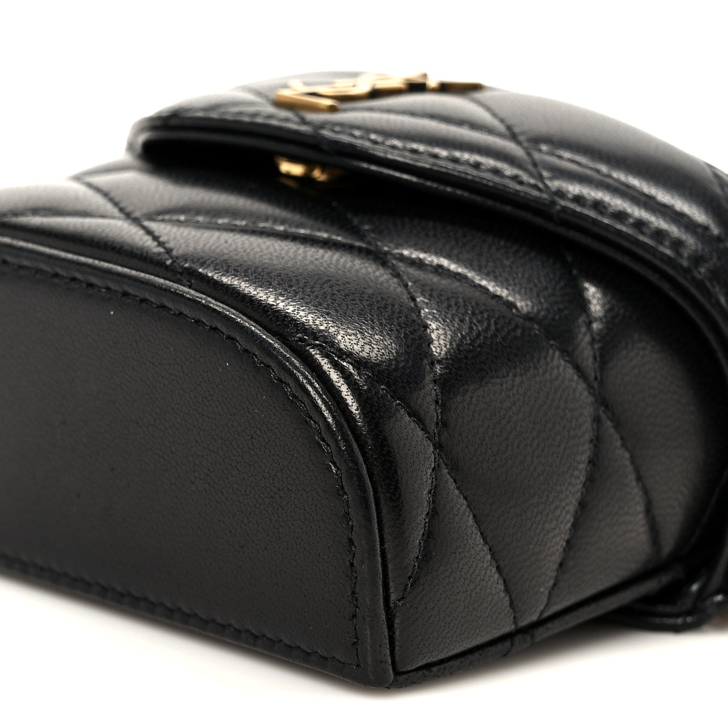 Saint Laurent Lambskin Matelasse Monogram June Chain Belt Bag 9 of 9
