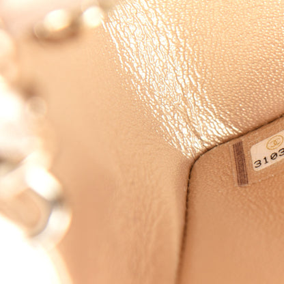 Chanel Metallic Lambskin Quilted Mini Rectangular Flap Gold 9 of 11