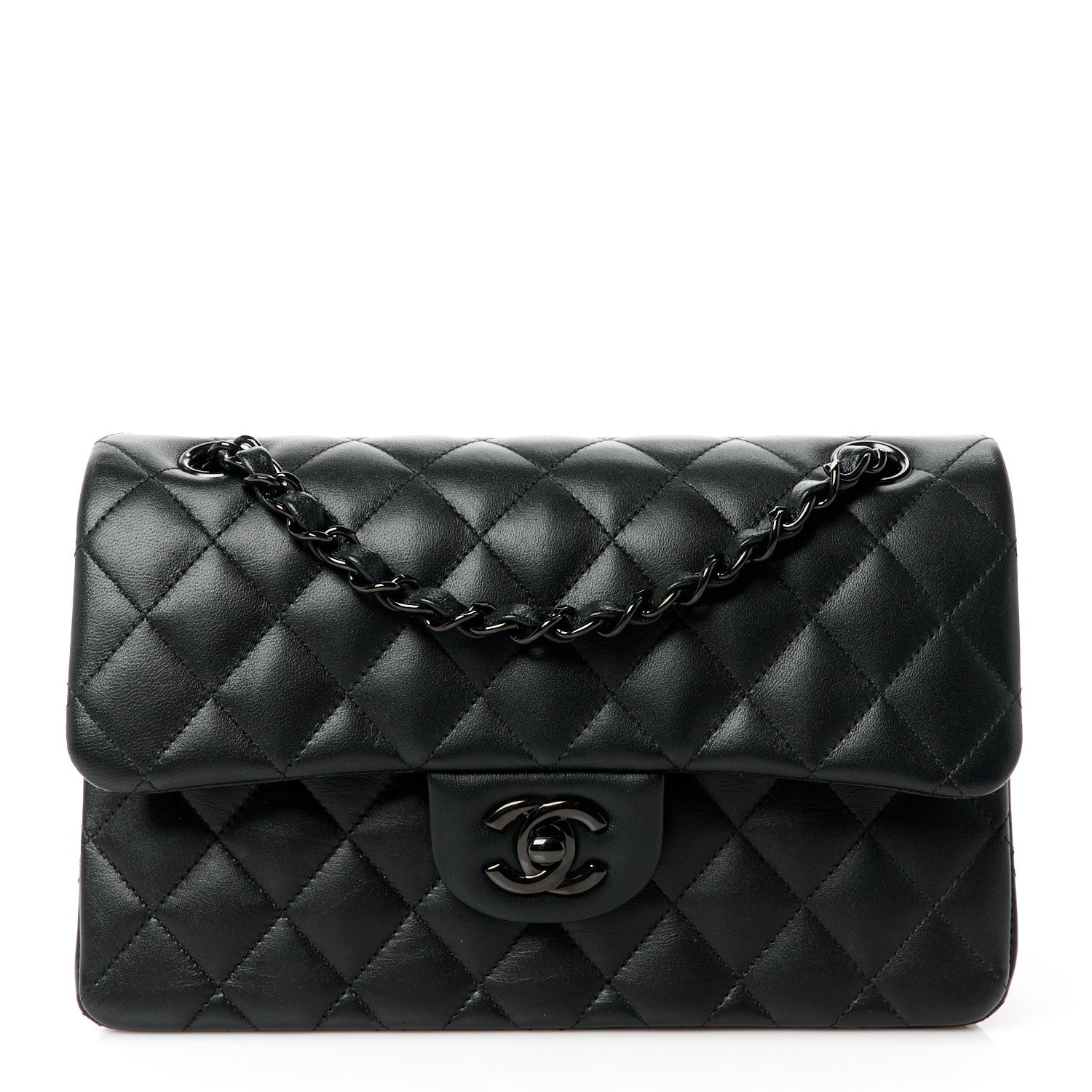 Chanel Lambskin Quilted Small Double Flap So Black 1 of 12