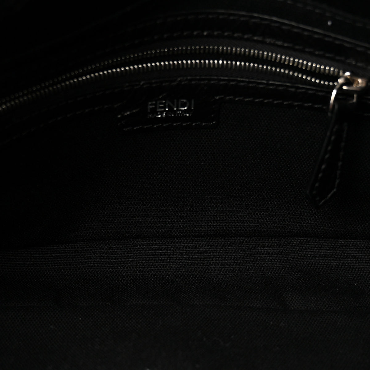 Fendi Crackled Calfskin Baguette 26424 Black 5 of 10