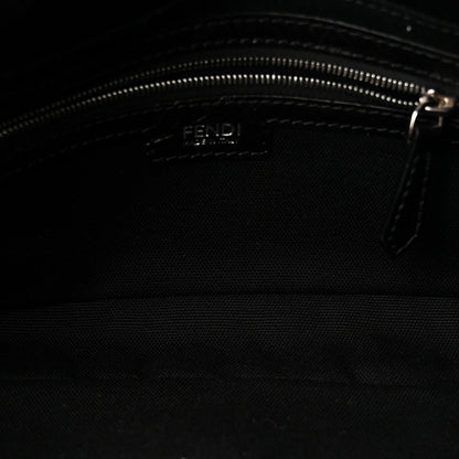 Fendi Crackled Calfskin Baguette 26424 Black 5 of 10
