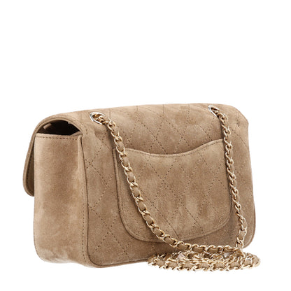 Chanel Suede Calfskin Mini Souplissimo Maxi Flap Dark Beige 2 of 8