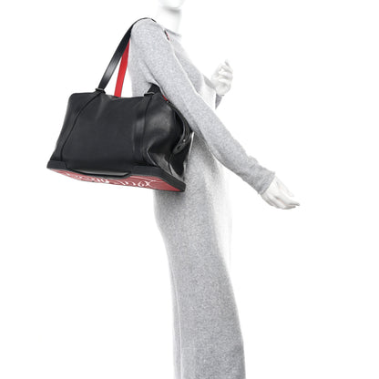 Christian Louboutin Grained Calfskin Studded Duffle Black 2 of 10