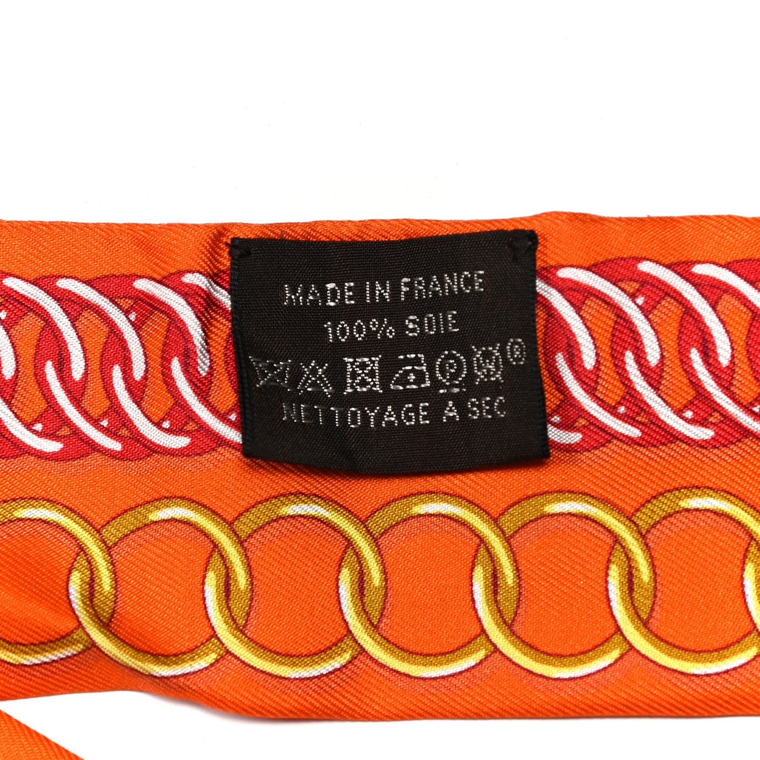 Hermes Silk Maillons Twilly Orange Vieux Rose Gold 3 of 4