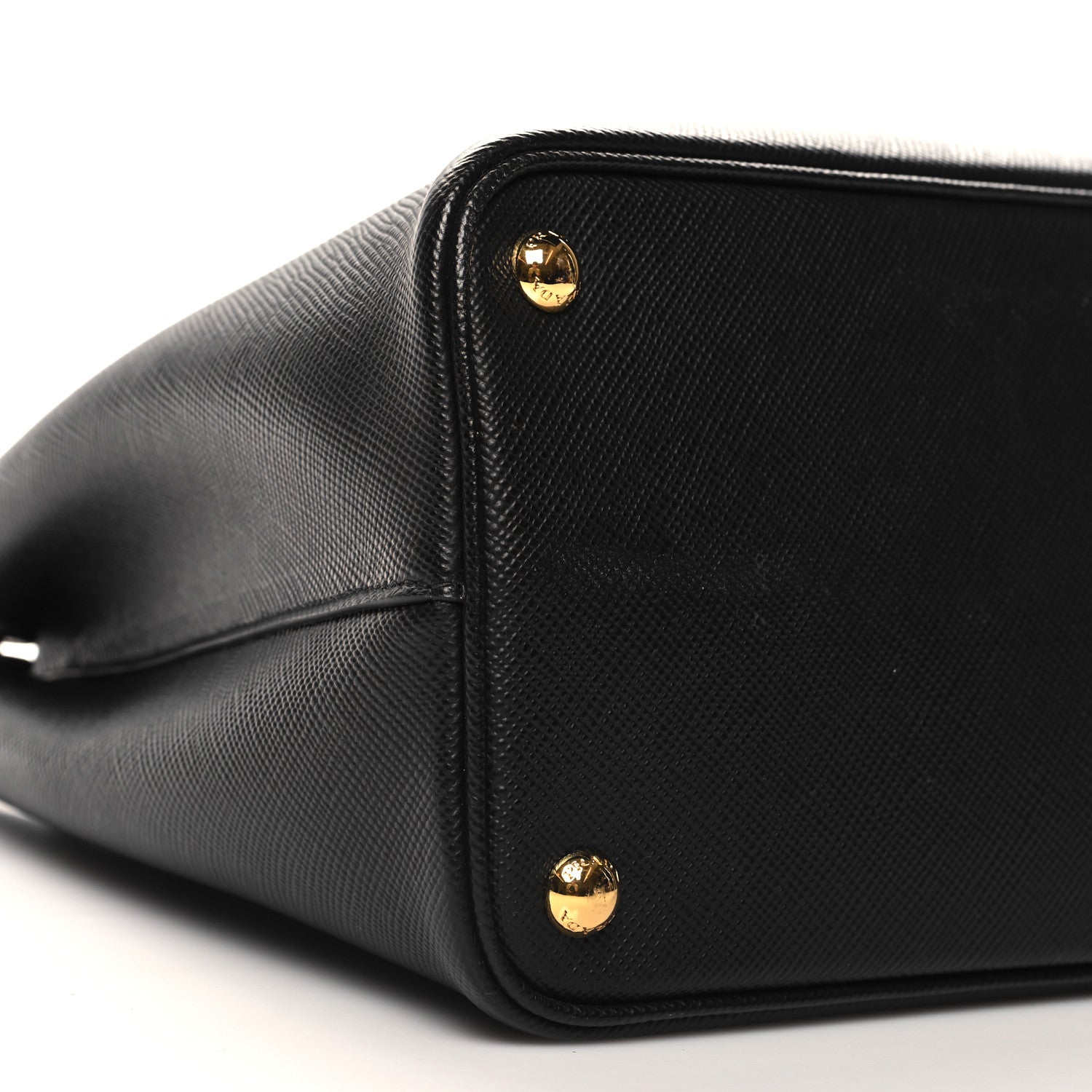 Prada Saffiano Cuir Medium Double Bag Black Fuoco 8 of 9