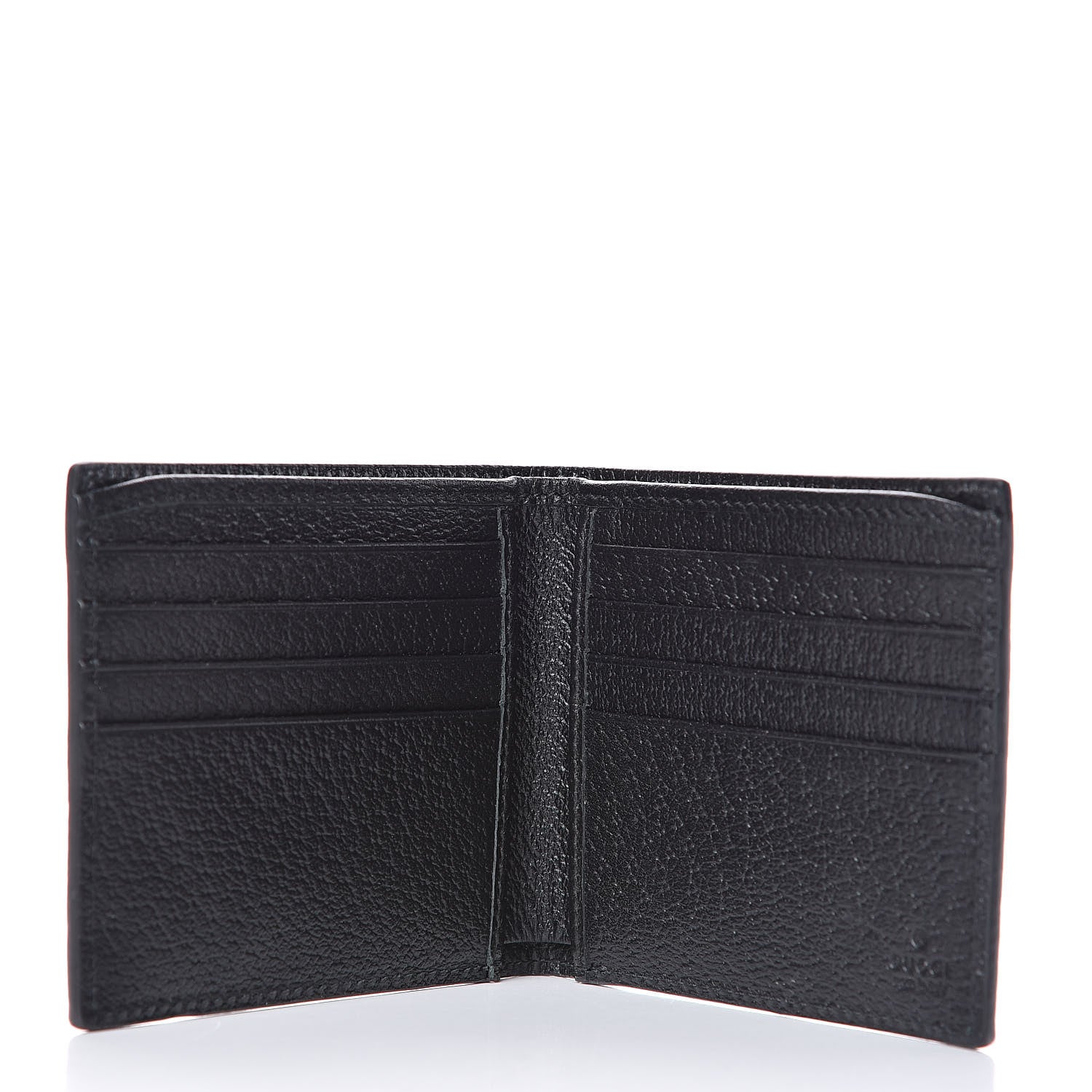 Gucci Calfskin Boar Effect GG Marmont Bi-Fold Wallet Black 5 of 7