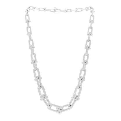 Tiffany Sterling Silver HardWear Graduated Link Necklace 3 of 6
