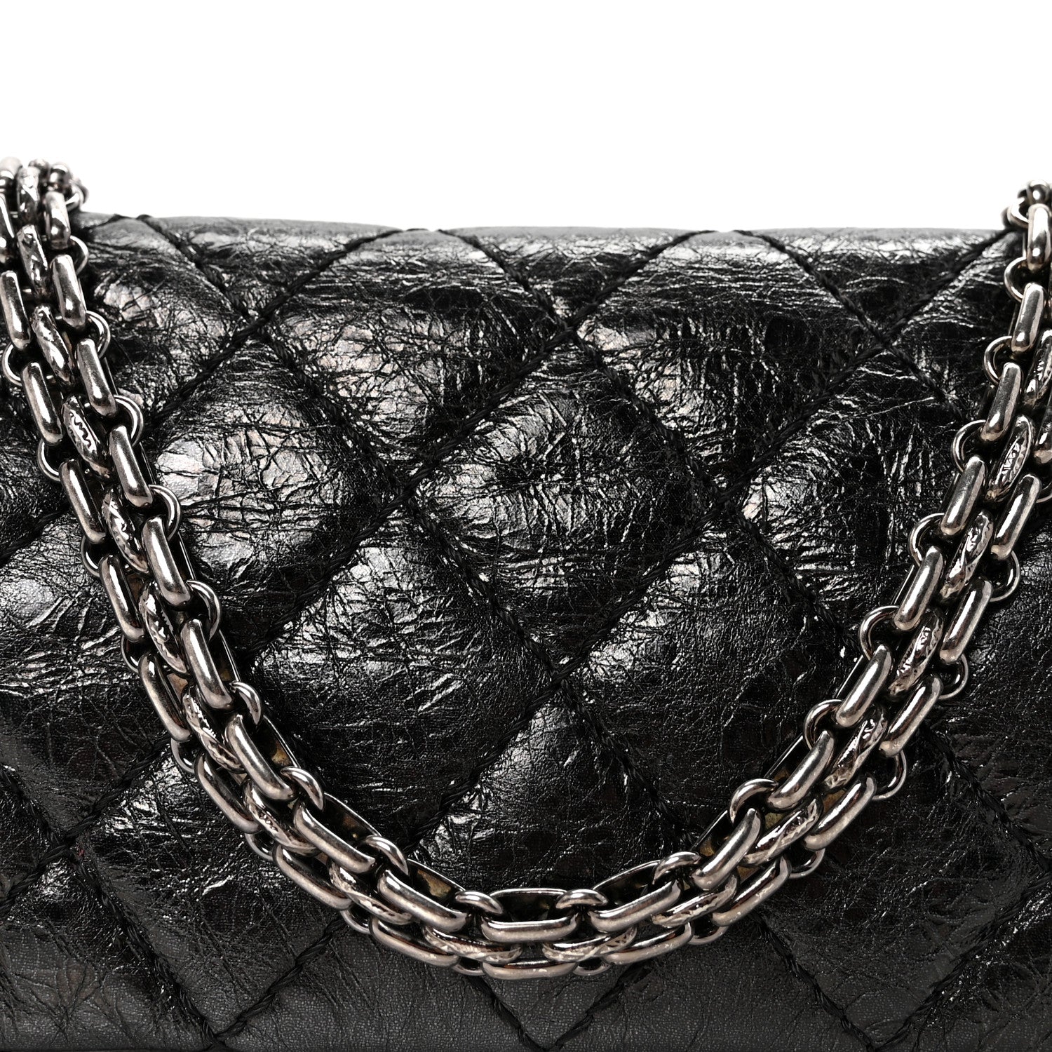 Chanel Aged Calfskin Quilted 2.55 Reissue Mini Flap Black 8 of 10