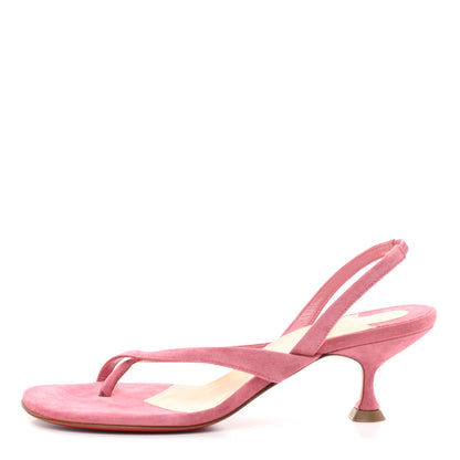 Christian Louboutin Veau Velours Taralita 55 Thong Sandals 36.5 Milady 1 of 7