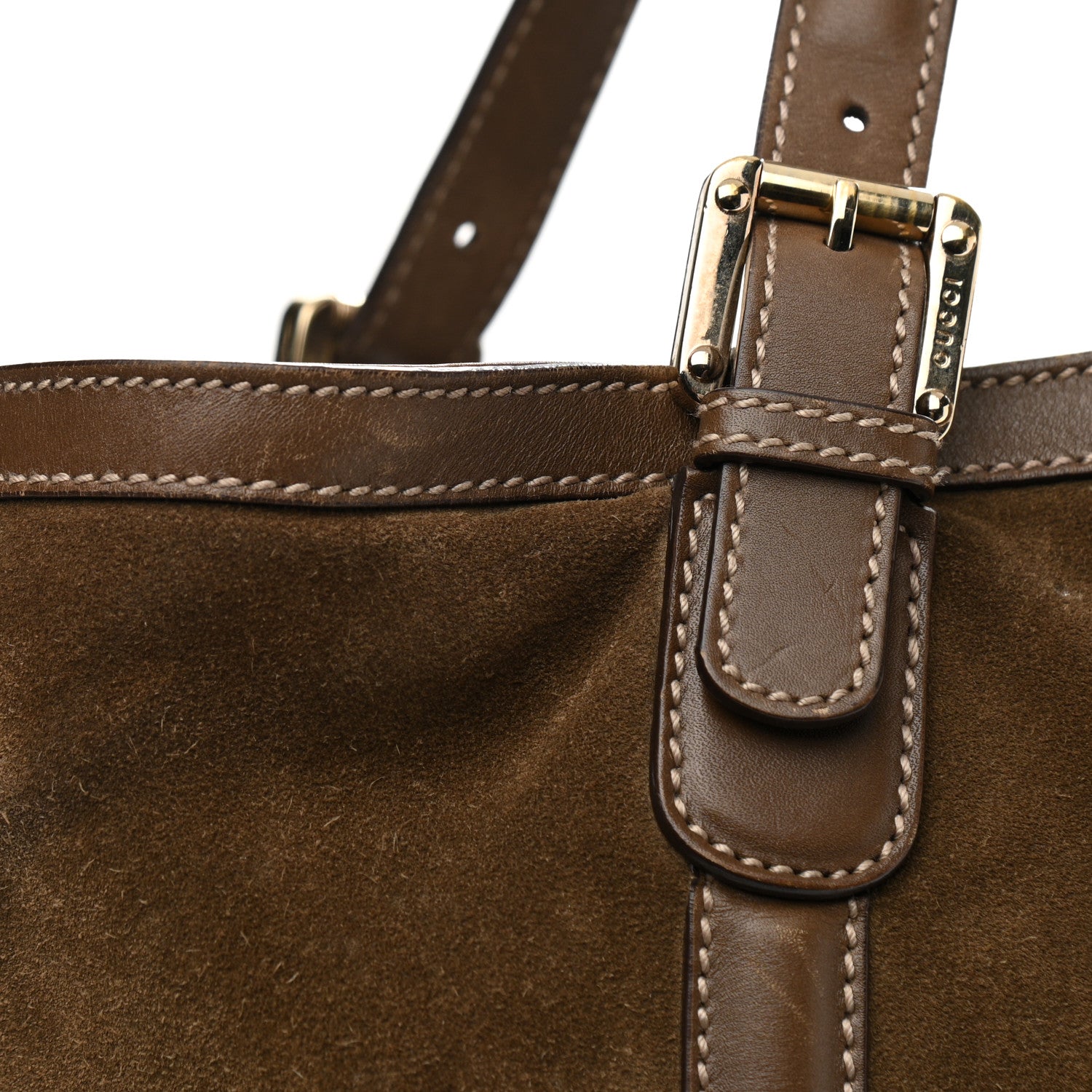 Gucci Suede Large Britt Shoulder Bag Brown 9 of 13