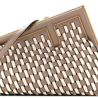 Fendi Vitello Grace Intreccio Small Fendi First Tortora White Rice 8 of 11