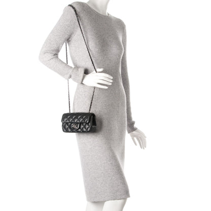 Chanel Lambskin Quilted Extra Mini Flap Black 2 of 8
