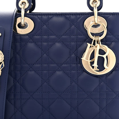 Christian Dior Lambskin Cannage Small My ABCDior Lady Dior Royal Blue 8 of 12