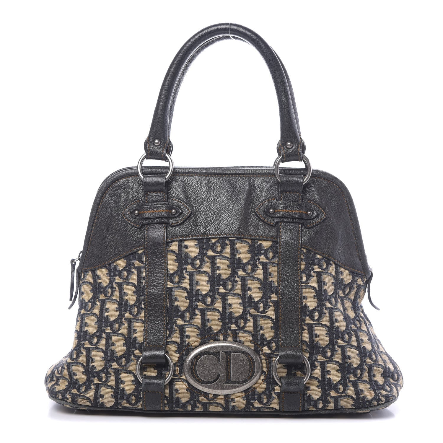 Christian Dior Monogram Traveler Satchel Navy 1 of 12