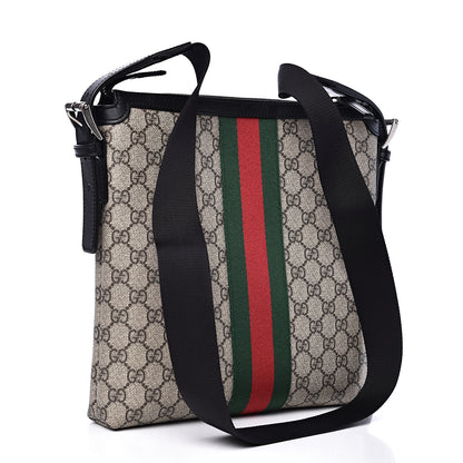 Gucci GG Supreme Monogram Web Messenger Bag Black 2 of 9