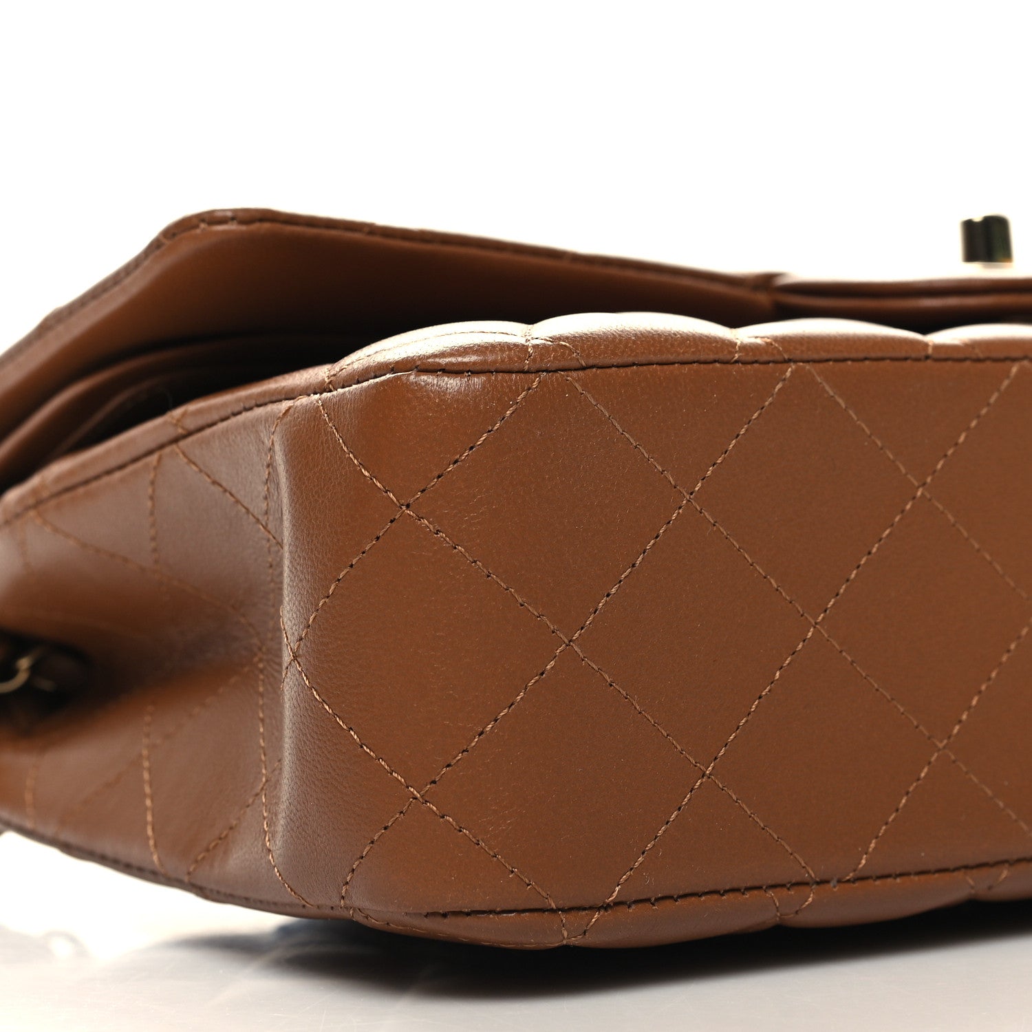 Chanel Lambskin Quilted Medium Double Flap Brown 9 of 11