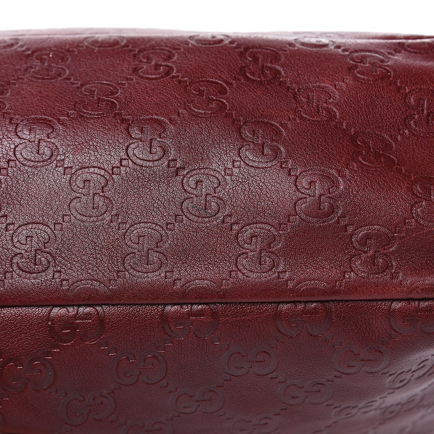 Guccissima Medium Horsebit Chain Hobo Red