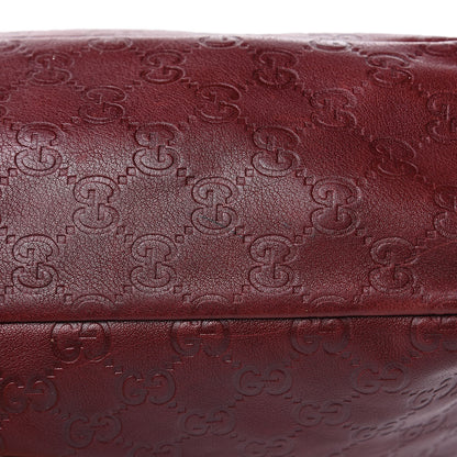 Gucci Guccissima Medium Horsebit Chain Hobo Red 14 of 15