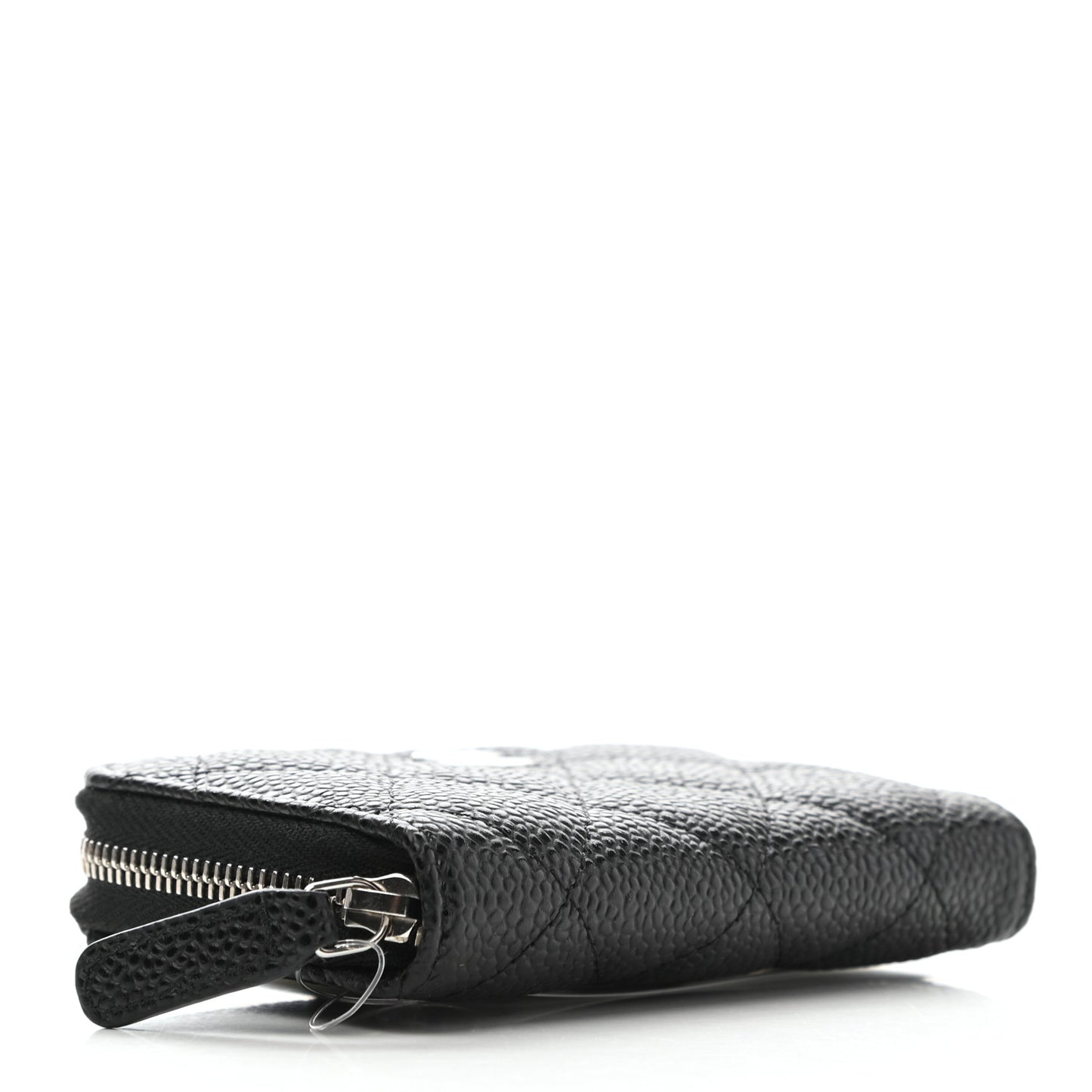 Caviar Quilted Classic Zipped Coin Purse Black