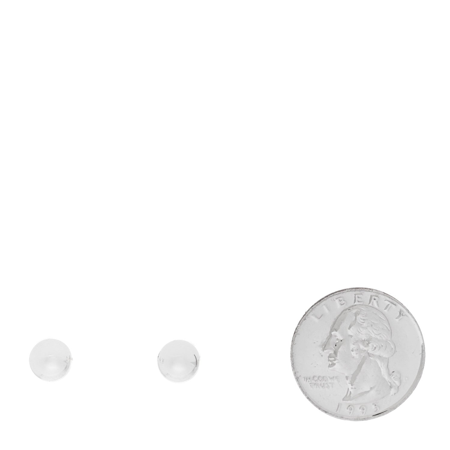Tiffany Sterling Silver 8mm HardWear Ball Earrings 2 of 4
