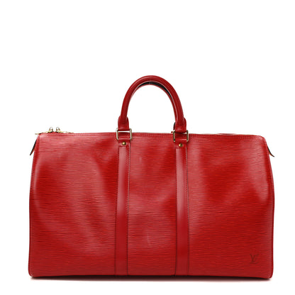Louis Vuitton Epi Keepall 45 Castillan Red 1 of 11
