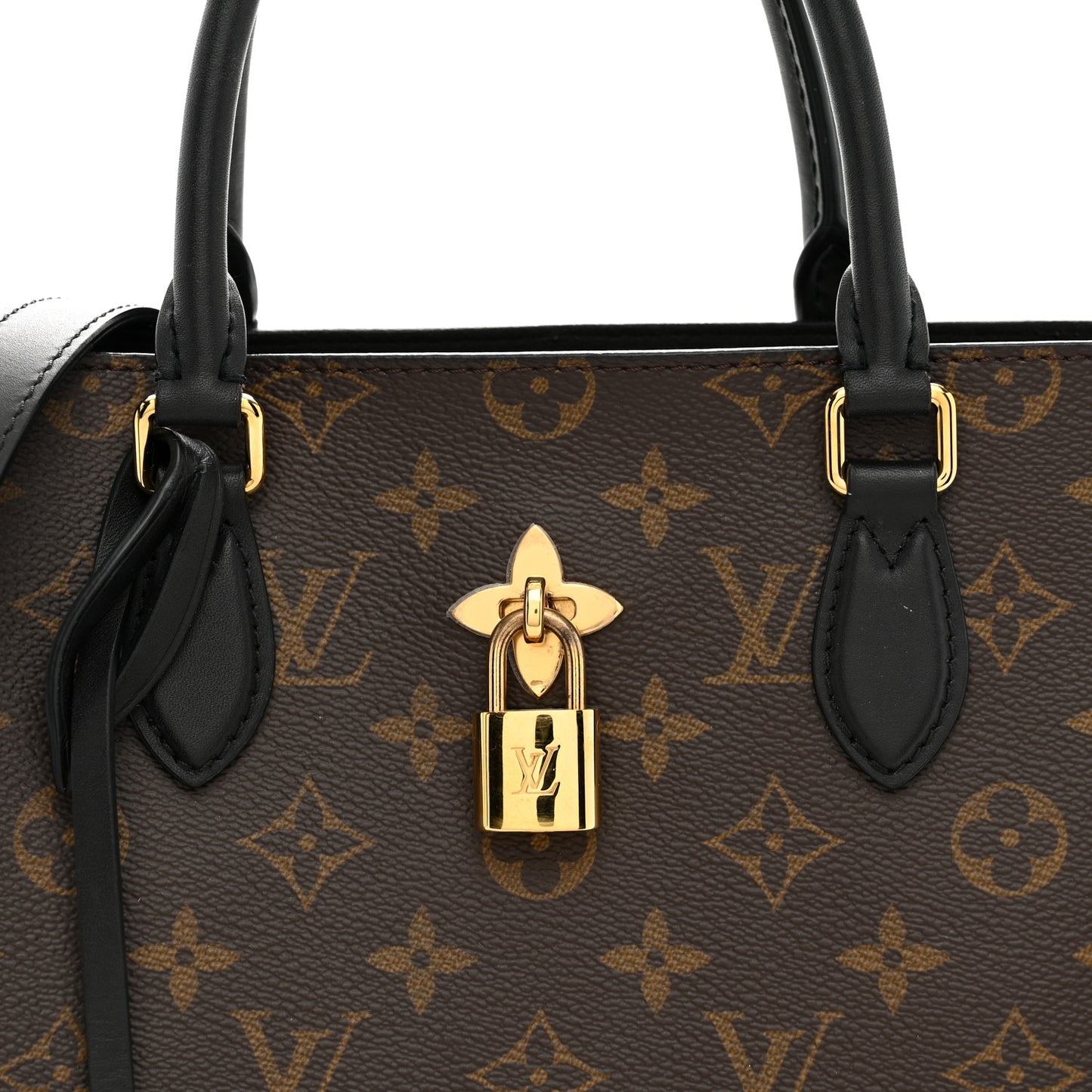 Monogram Flower Tote Black