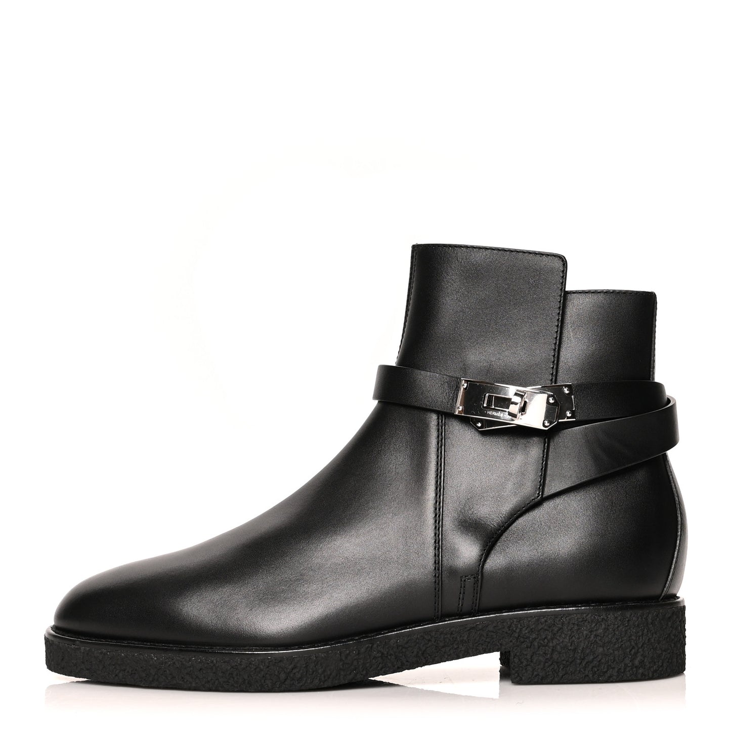 Calfskin Follow Ankle Boots 40 Black