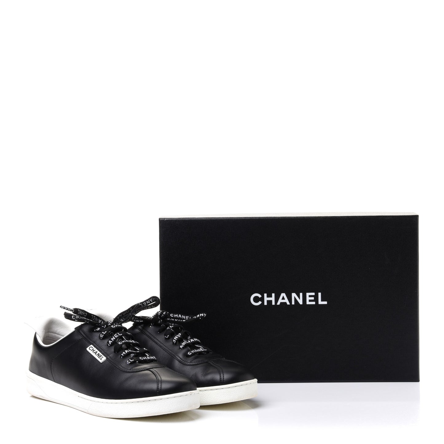 Calfskin CC Womens Sneakers 41.5 Black