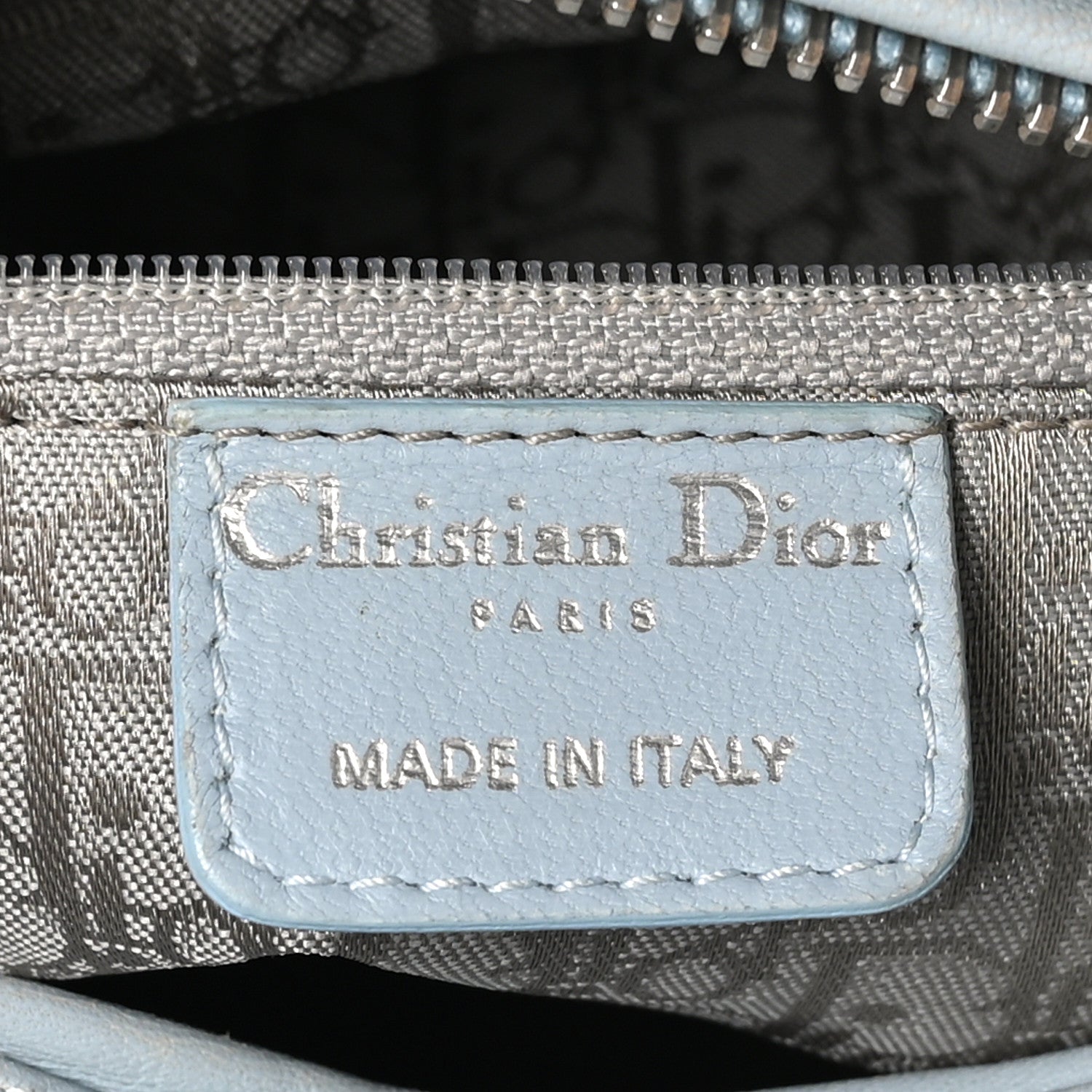 Christian Dior Lambskin Cannage Medium Lady Dior Light Blue