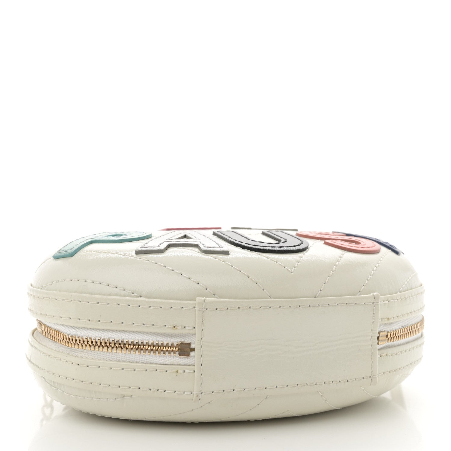 Chanel Embroidered Lambskin Chevron Quilted La Pausa Evening Bag White 4 of 12